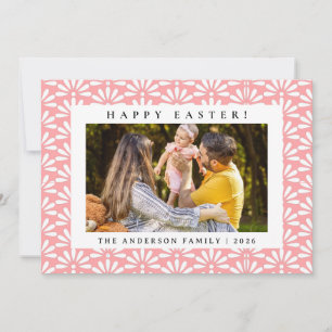 Elegantes minimalistisches Muster Frohe Ostern 1 F Feiertagskarte