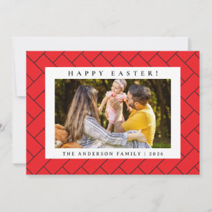 Elegantes minimalistisches Muster Frohe Ostern 1 F Feiertagskarte