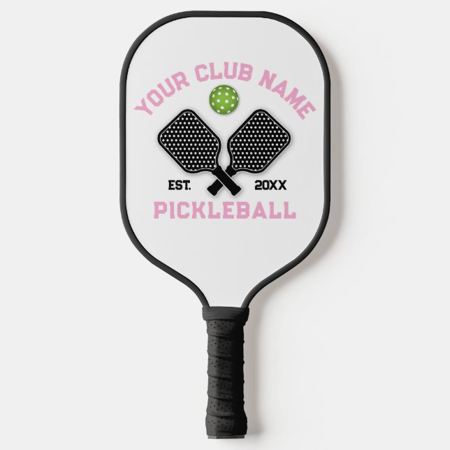 Elegantes Minimalistisches Pickleball Monogramm-De Pickleball Schläger (Vorderseite)