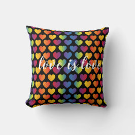 Elegantes Minimalistisches Rainbow Heart Design Kissen