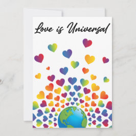 Elegantes Minimalistisches Rainbow Herzdesign Einladung
