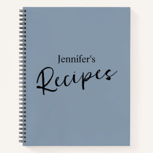 Elegantes Minimalistisches Rezept Notizbuch