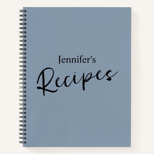 Elegantes Minimalistisches Rezept Notizbuch (Vorderseite)