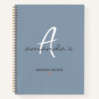 Elegantes Minimalistisches Rezept Notizbuch