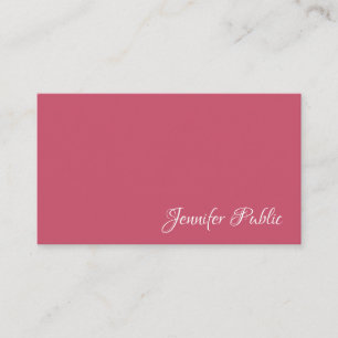Elegantes Minimalistisches rotes Template Modernes Visitenkarte