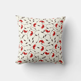 Elegantes Minimalistisches Rotes Weiß Kissen