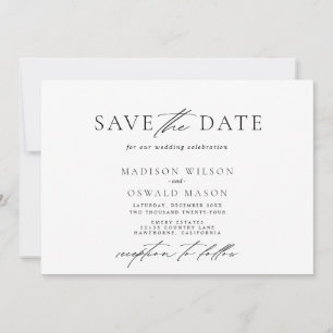Elegantes minimalistisches Save-the-Date-Design ho Einladung