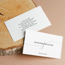 Elegantes Minimalistisches Schwarz-Grau-Script-Mon