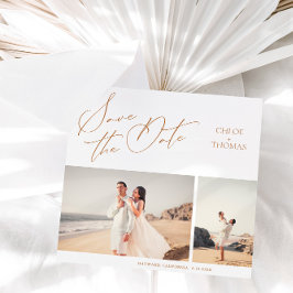 Elegantes Minimalistisches Script 2 Foto Save the 