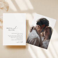 Elegantes Minimalistisches Script Monogram Foto Ho