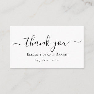 Elegantes Minimalistisches Skript Vielen Dank Visitenkarte