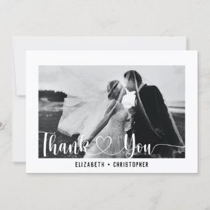 Elegantes Minimalistisches SkriptWedding Custom-Fo Dankeskarte