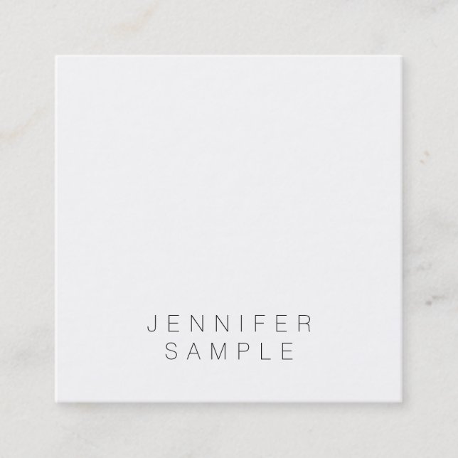 Elegantes Minimalistisches Template Beruflich Chic Quadratische Visitenkarte (Vorderseite)
