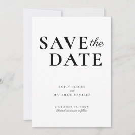 Elegantes Minimalistisches traditionelles Skript S Save The Date