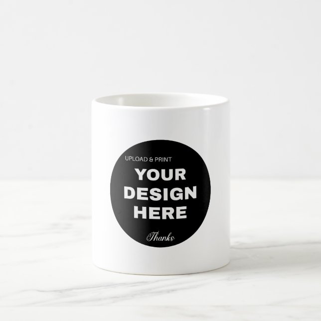 Elegantes, Minimalistisches und schlankes schwarze Kaffeetasse (Mittel)