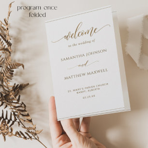 Elegantes Minimalistisches, vergoldetes Hochzeitsp