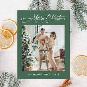 Elegantes Minimalistisches Weihnachten Ein Foto Gr Postkarte