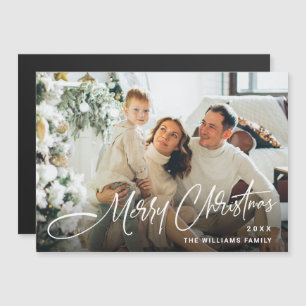 Elegantes Minimalistisches Weihnachts-FOTO Magnetk Magnetkarte