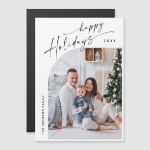 Elegantes Minimalistisches Weihnachts-FOTO Magnetk Magnetkarte