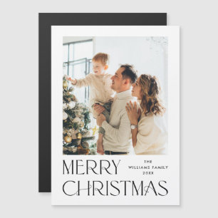 Elegantes Minimalistisches Weihnachts-FOTO Magnetk Magnetkarte