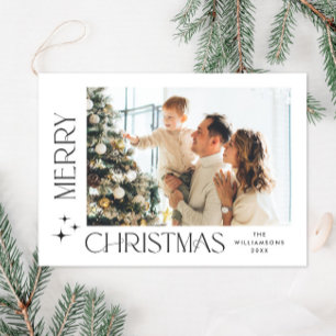 Elegantes Minimalistisches Weihnachts-FOTO Magnetk Magnetkarte