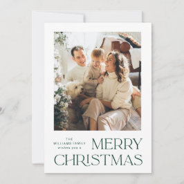 Elegantes Minimalistisches Weihnachtsgrüßen 2 Foto Feiertagskarte