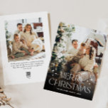 Elegantes Minimalistisches Weihnachtsgrüßen 2 Foto Feiertagskarte<br><div class="desc">Elegante Minimalistische Weihnachts-Grußkarte für Unternehmen.</div>