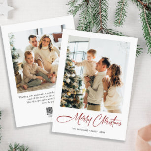 Elegantes Minimalistisches Weihnachtsgrüßen 2 Foto Feiertagskarte