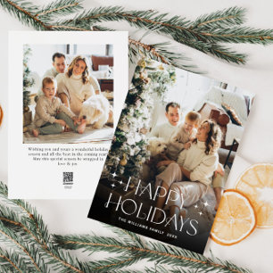 Elegantes Minimalistisches Weihnachtsgrüßen 2 Foto Feiertagskarte