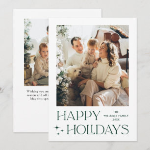 Elegantes Minimalistisches Weihnachtsgrüßen 2 Foto Feiertagskarte