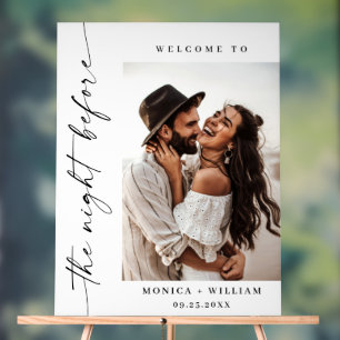 Elegantes Minimalistisches WELCOME Probe Dinner Fo Acrylschild