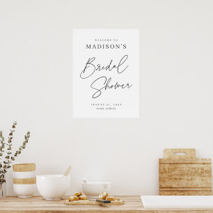 Elegantes minimalistisches Willkommensschild für B Poster