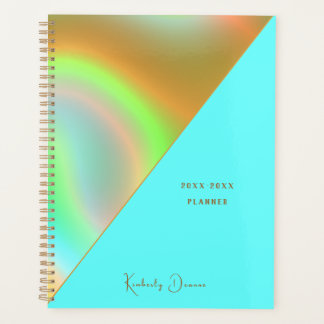 Elegantes Mint-Gold-Holografisch Planer