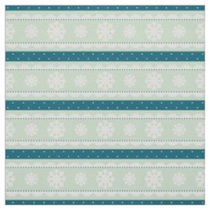 Elegantes Mint Green Christmas Snowflakes Design Stoff