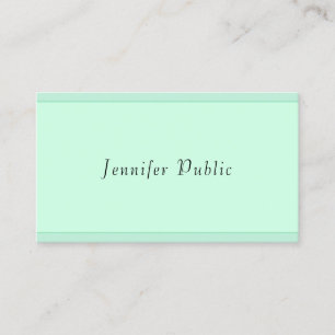 Elegantes Mint Green Monogram Template Modernes Sk Visitenkarte