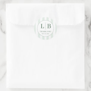 Elegantes Minz-Minimalist-Emblem Runder Aufkleber