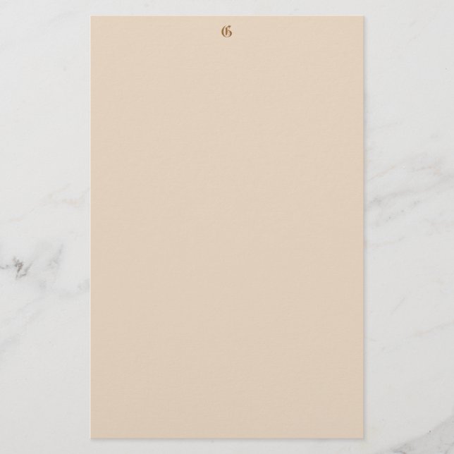 Elegantes Mit Monogramm Briefpapier (Vorderseite)