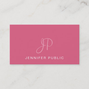 Elegantes Mit Monogramm Design Trendy Blush Pink S Visitenkarte