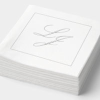 Elegantes Mit Monogramm Einfaches Skript-Hochzeits