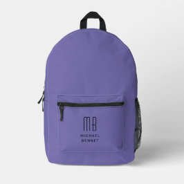 Elegantes Mit Monogramm Lila Bedruckter Rucksack