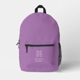 Elegantes Mit Monogramm Lila Bedruckter Rucksack