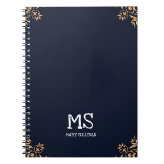 Elegantes Mit Monogramm Notebook für sie Notizblock