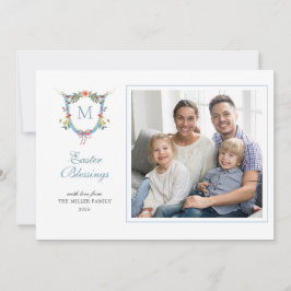 Elegantes Mit Monogramm OsterFoto Feiertagskarte