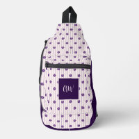 Elegantes Mit Monogramm Violett, weiche Streifen u