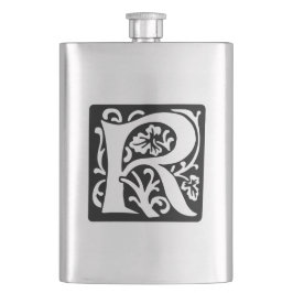 Elegantes mittelalterliches antikes Monogramm des Flachmann