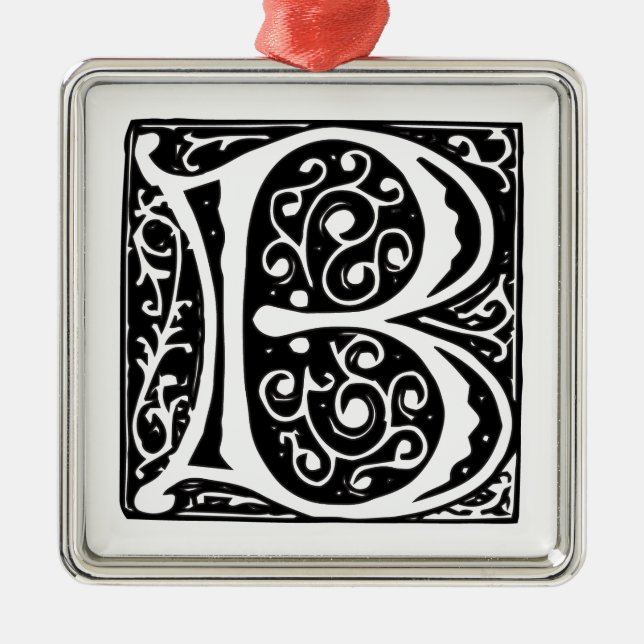 Elegantes mittelalterliches Monogramm des Ornament Aus Metall (Vorne)