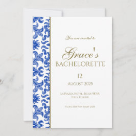 Elegantes Mittelmeer Bachelorette Einladung