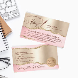 Elegantes Mobile Notary & Loan Signing Agent Law Visitenkarte