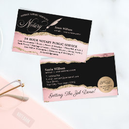 Elegantes Mobile Notary & Loan Signing Agent Law Visitenkarte