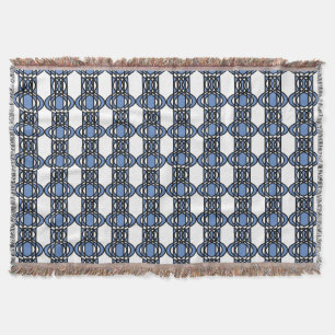 Elegantes Mod Blue Abstrakt Scarab Muster Decke